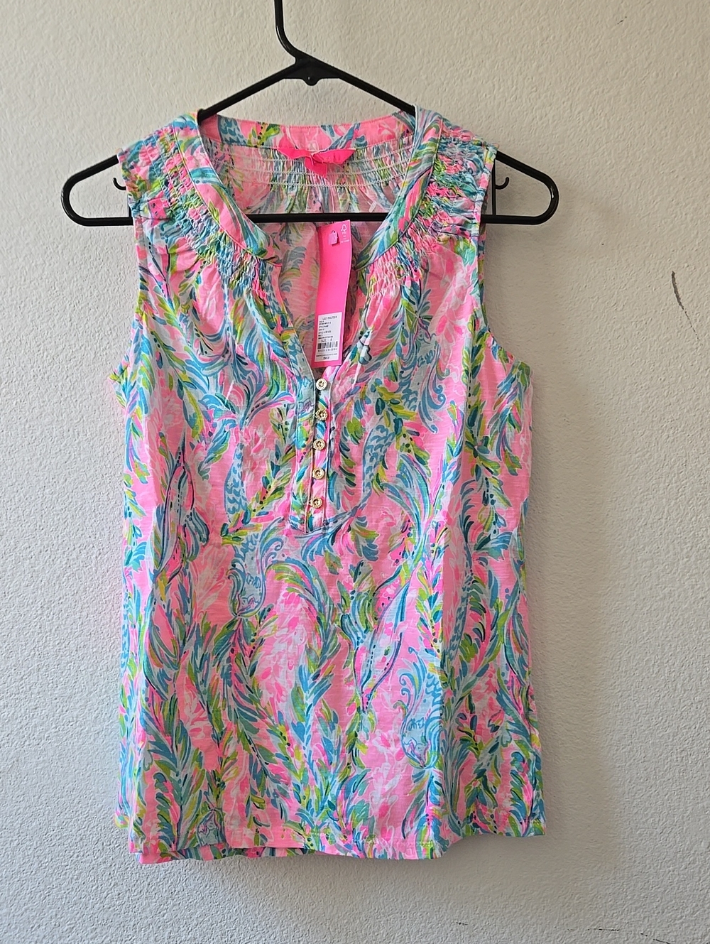 Lilly Pulitzer Essie top NWT sz S cotton 100%
